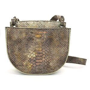Kelly Wynne No Curfew Crossbody Bag Multi Python Metallic Leather Purse $270